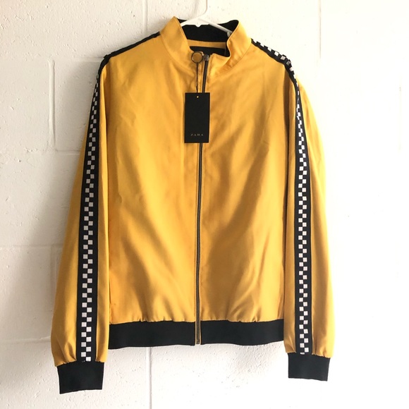 zara mens yellow jacket